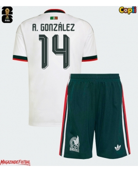 Mexic Armando Gonzalez #14 Echipament de Fotbal Replică Mondial 2026 Copii Deplasare (+ Șorturi)